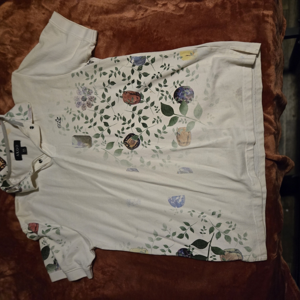 Kids Floral Print Polo Shirt